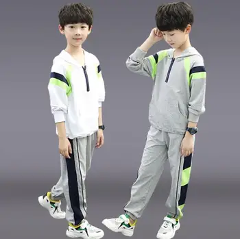 

Boys' Autumn suit, western style suit, new middle and big children's sportswear, children's two-piece set, spring and Autumn