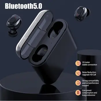 

TWS 5.0 Wireless Bluetooth Earphone 8DHiFi Stereo Mini Sport Earphone Graphene Bass Diaphragm Headset Noise Reduction Power Bank