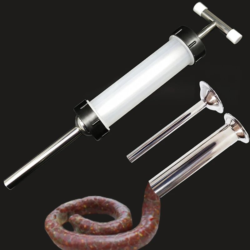 

Manual Sausage Syringe Sausage Filler Kitchen Meat Stuffing Preparation Making Sausage Maker