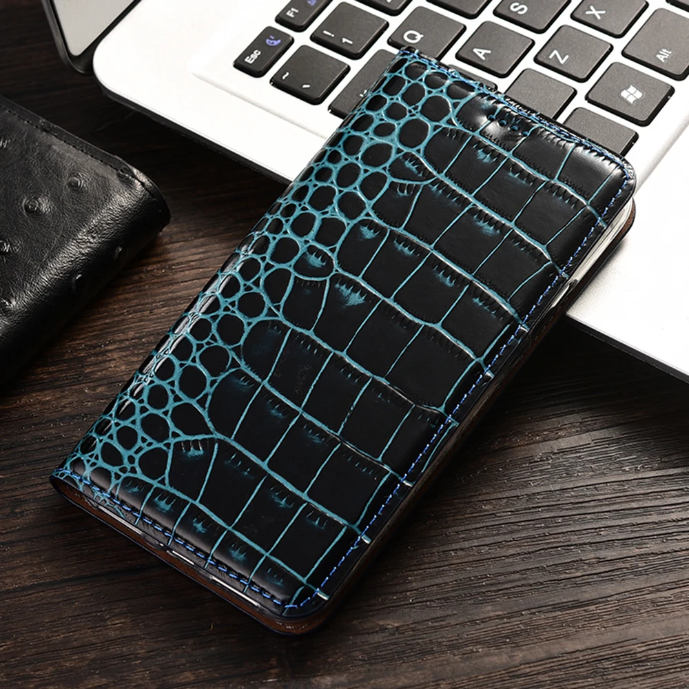 Чехол-книжка из натуральной кожи с крокодиловым принтом для Oukitel C17 C15 C13 C16 Y4800 K9 K12 U12 Max бизнес-Чехол кожаный чехол s