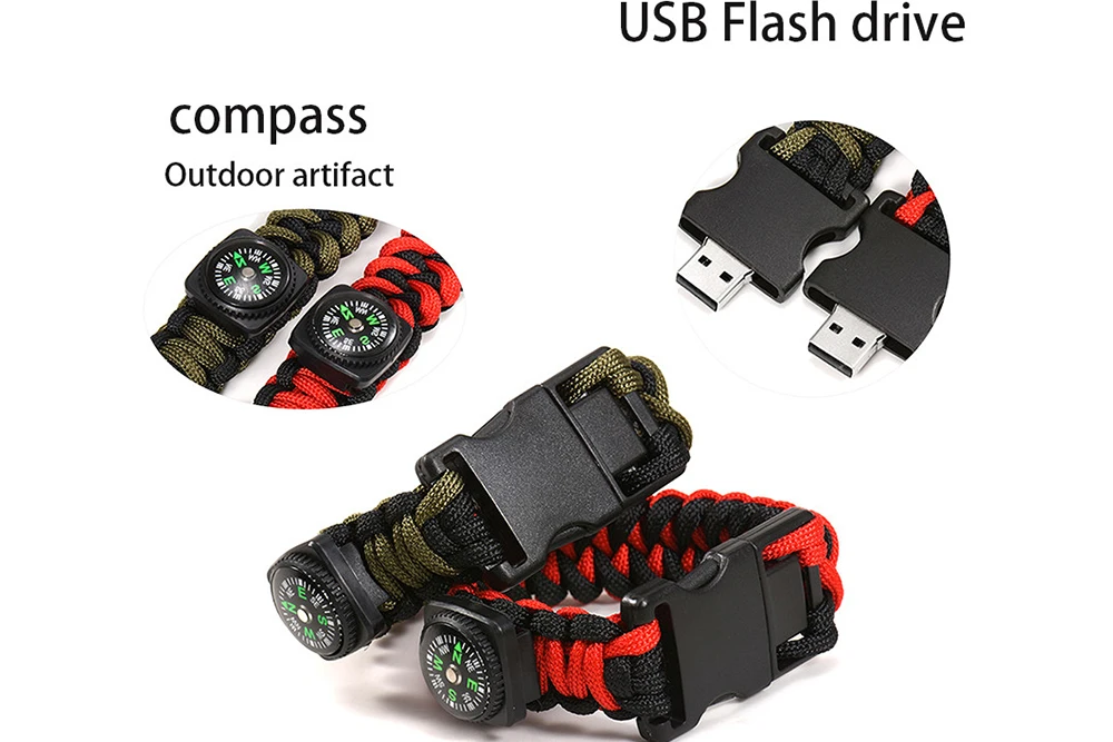 JASTER горячий нейлоновый Браслет USB с компасом флеш-накопитель USB 2,0 ручка drive4G 8G 16G 32G 64G 128G подарок на день рождения u диск