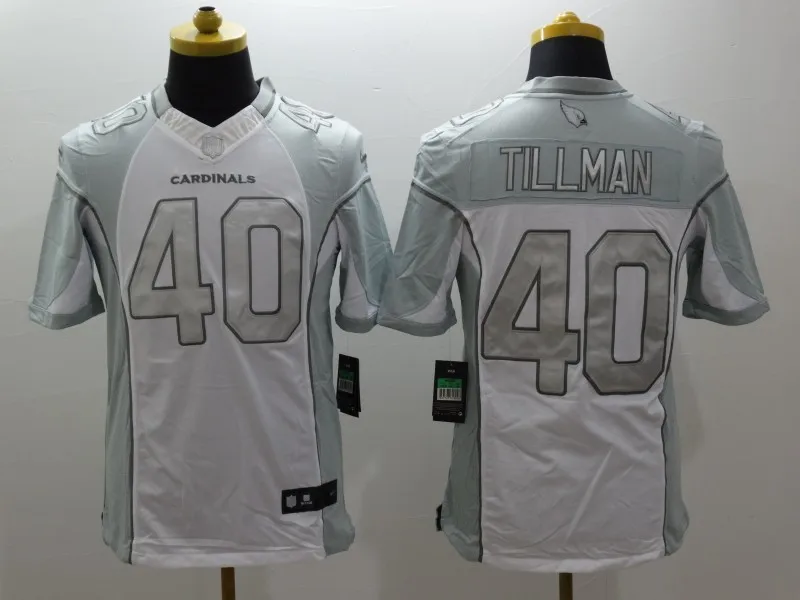Arizona,Carson Palmer 11 Larry Fitzgerald,Patrick Peterson,Tyrann Mathieu,Justin Bethel Jersey - Цвет: Слоновая кость