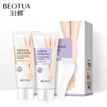 

Professional Hair Removal Cream + Repair Cream Set Gentle Painless Depilatory Removes Underarm Leg Arm Hand Hair Body Care