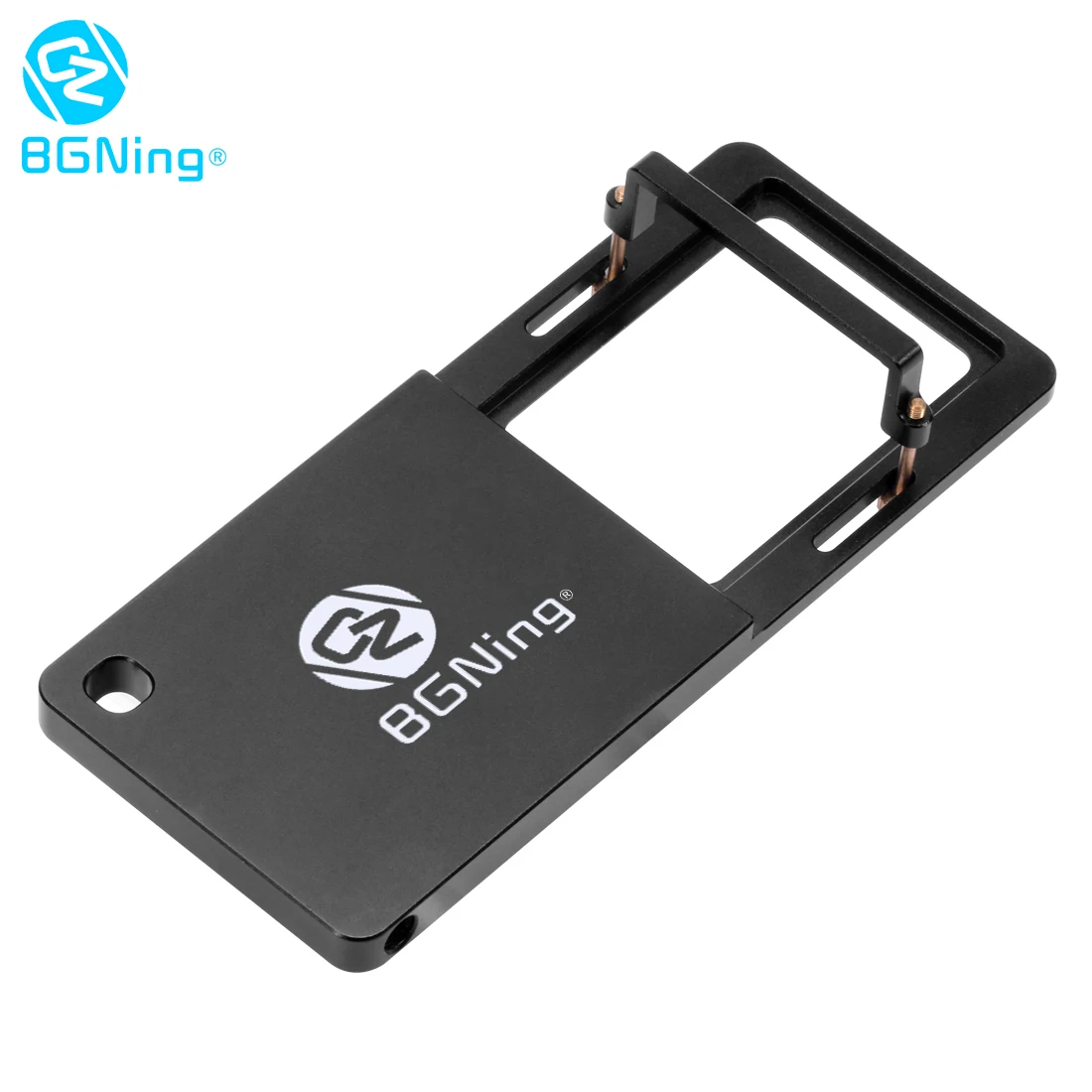 BGNing Logo Алюминиевый адаптер для GoPro Hero 6/5/4/3+ Экшн-камера Xiaoyi 1 переключатель Монтажная пластина для DJI Zhiyun Smooth Q C 2 Портативный монопод с шарнирным замком - Цвет: BGNing Logo