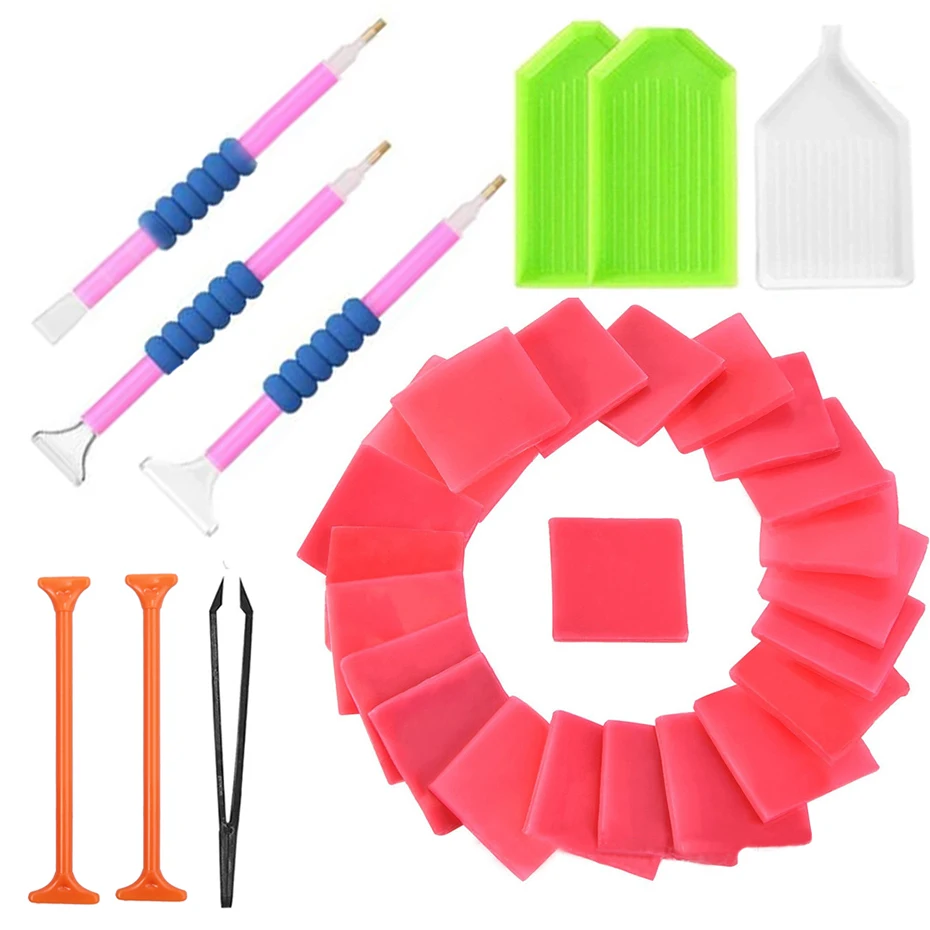 5D DIY Diamond Painting Accessories Tools Drill Pen Glue Tweezers Plate Trays Storage
