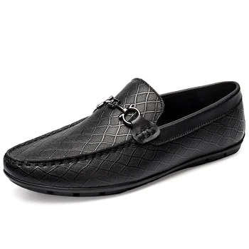 

Big Size 38-46 Slip on Casual Men Shoes Genuine Leather Breathable Comfort Men's Loafers Shoes Footwear Walking Driving Shoes