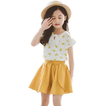

Clothes For Girls Banana Print T-shirts & Shorts 2 Pcs Girl Clothes Short Sleeve Girls Clothing Set Casual Summer Suit For Girls