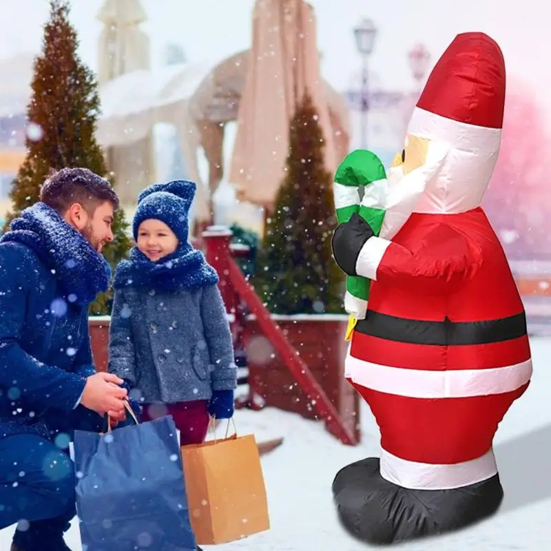 1.2m Air Inflatable Santa Claus Inflatable Toy Outdoors Christmas Decor Yard Arch Ornament Figure Kids Classic Toys
