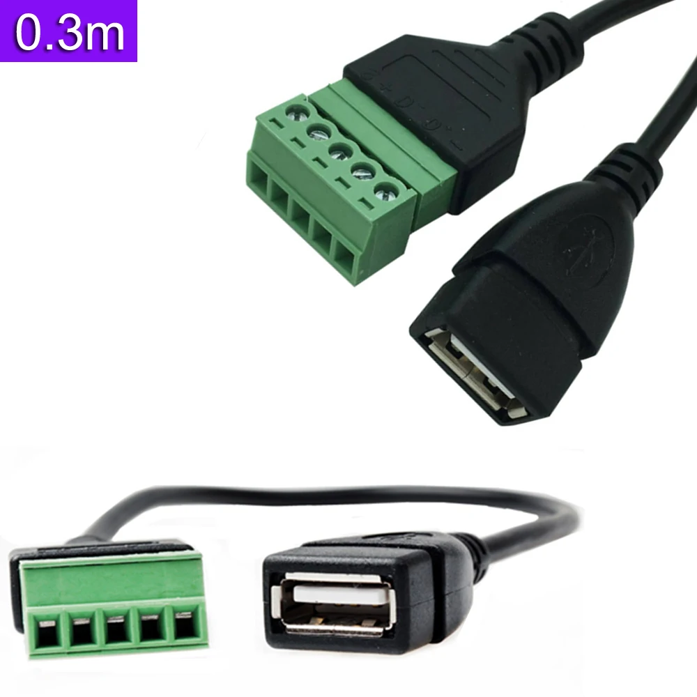 USB 2 0 Женский Джек 5 Pin/способ женский болт щит терминалы вставные Тип адаптер 3 м |