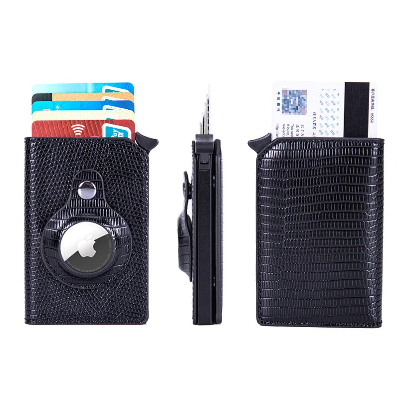 Women's Airtag Wallet 2021 Hit Genuine Leather for Tracker Anti-lost with Case Protective Mens Women Purse RFID | Багаж и сумки