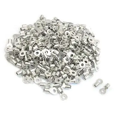 

500 Pcs Non-insulated Ring Terminals Connector for 8 AWG RNB8-5M