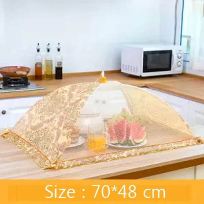 11 70 см крышка для еды для кухни, дома, крышка для овощей, крышка для зонта, блюдо, складная изоляционная Крышка для стола, пищевая Пылезащитная крышка - Цвет: 11