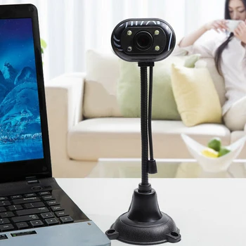 

New 1pc USB HD Webcam Camera Web Cam With Microphone For PC Laptop Desktop Computer Camera Android TV Webcam Fits Skype OS Windo