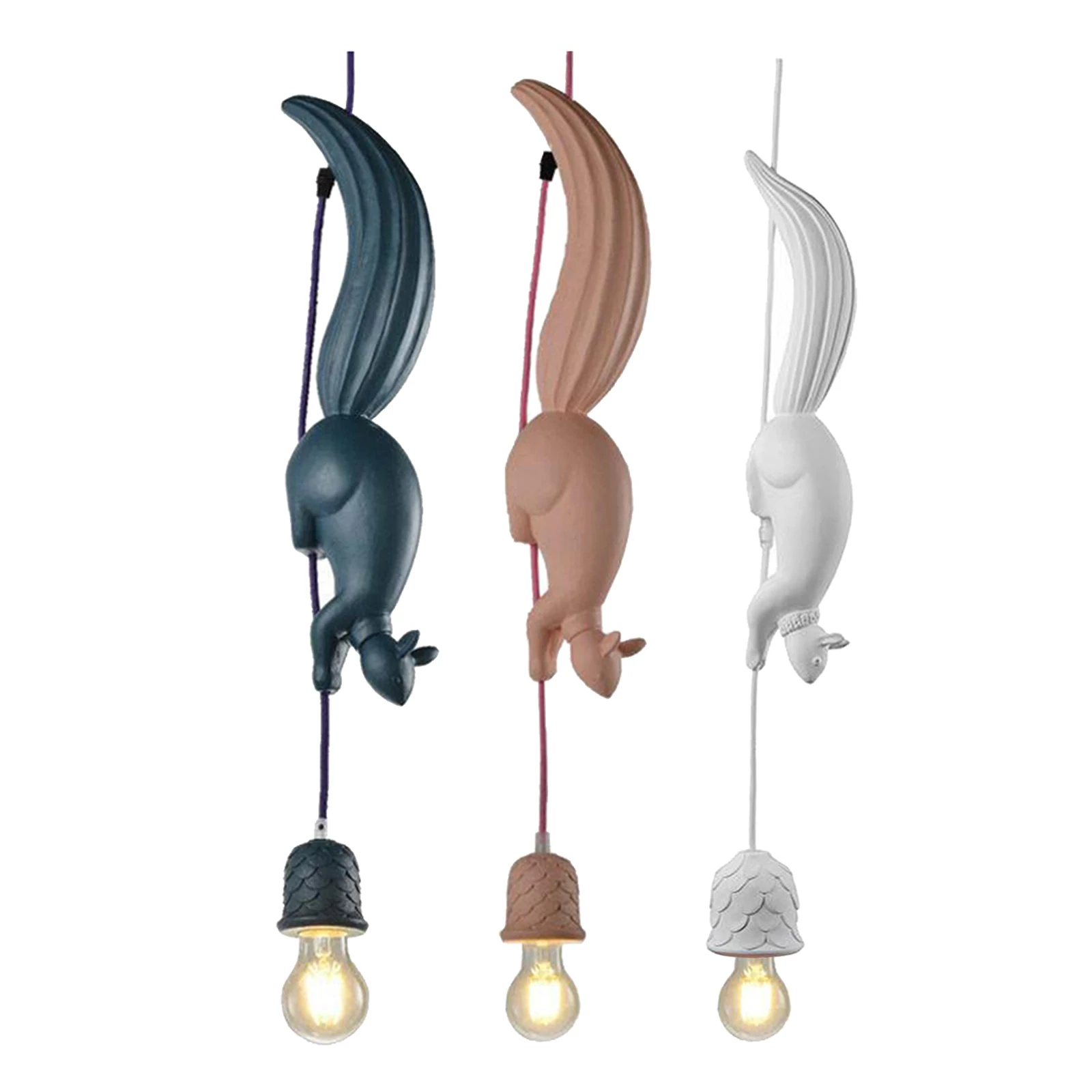 Novelty Squirrel Pendant Ceiling Light Fixture Lighting Hanging Lamp Study
