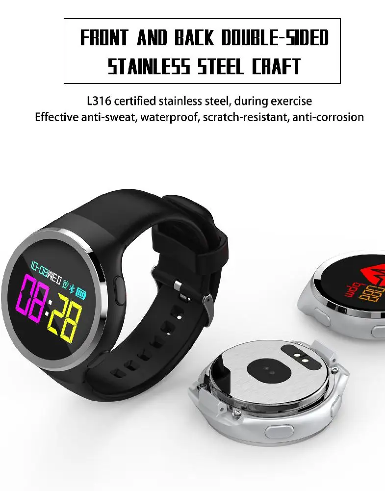 Смарт-часы, спортивные, 0,95 дюймов, OLED, сердечный ритм, кислород, шагомер, вызов, сообщение, шоу, Смарт-часы Ip68 R20