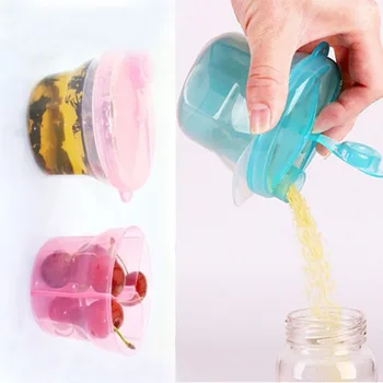 

3 Grids Separated Baby Milk Container Box Rotating Kids Milk Powder Container Storage Feeding Box Travel Portable for Baby Care