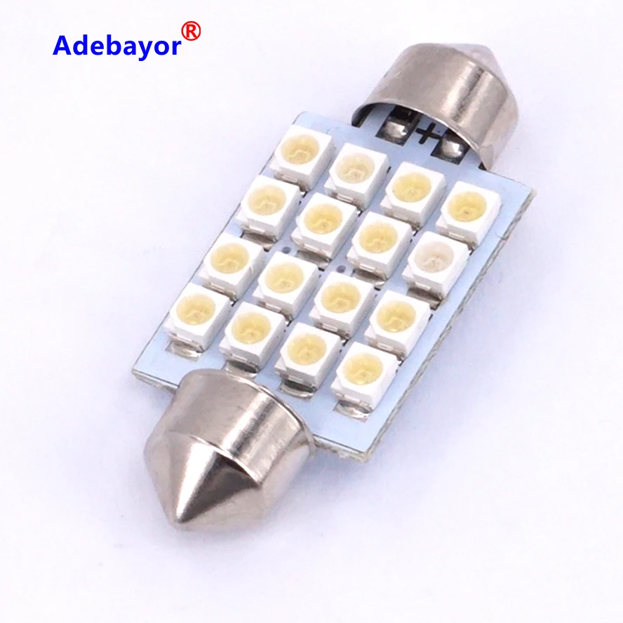 100x31 мм 36 мм 39 мм 41 мм 16SMD 1210 3528 Светодиодный фестонный светильник светодиодный фестон интерьерный купольный светильник лампа Adebayor