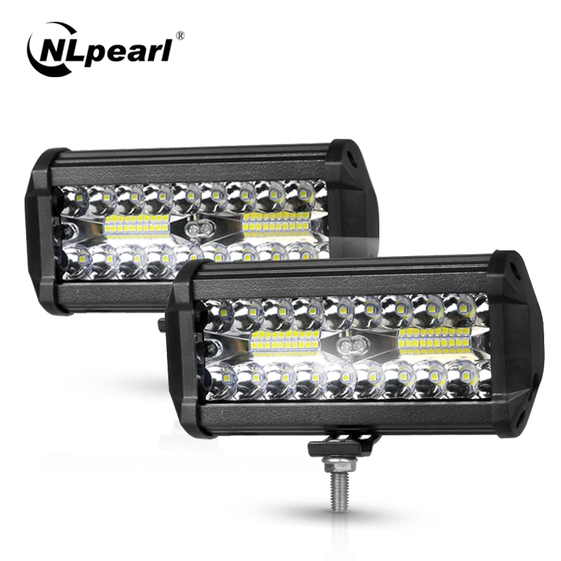 

Nlpearl 4/7inch Light Bar/Work Light 60W 120W Led Bar Offroad Spot Beam Led Work Light for Tractor Truck 4x4 SUV ATV 12V 24V