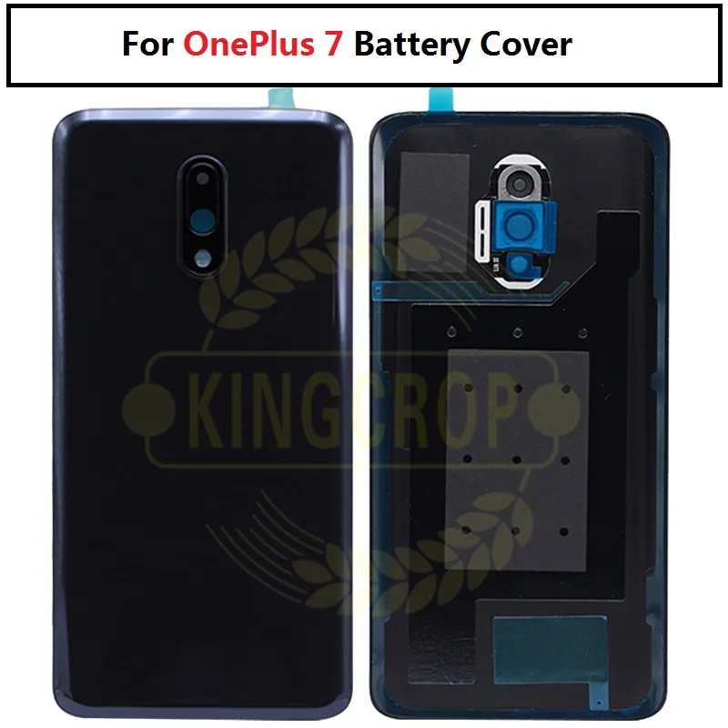 Задний Чехол для oneplus 7 Pro Крышка батарейного отсека задняя дверь Корпус Запасные части для oneplus 7 7pro задний корпус
