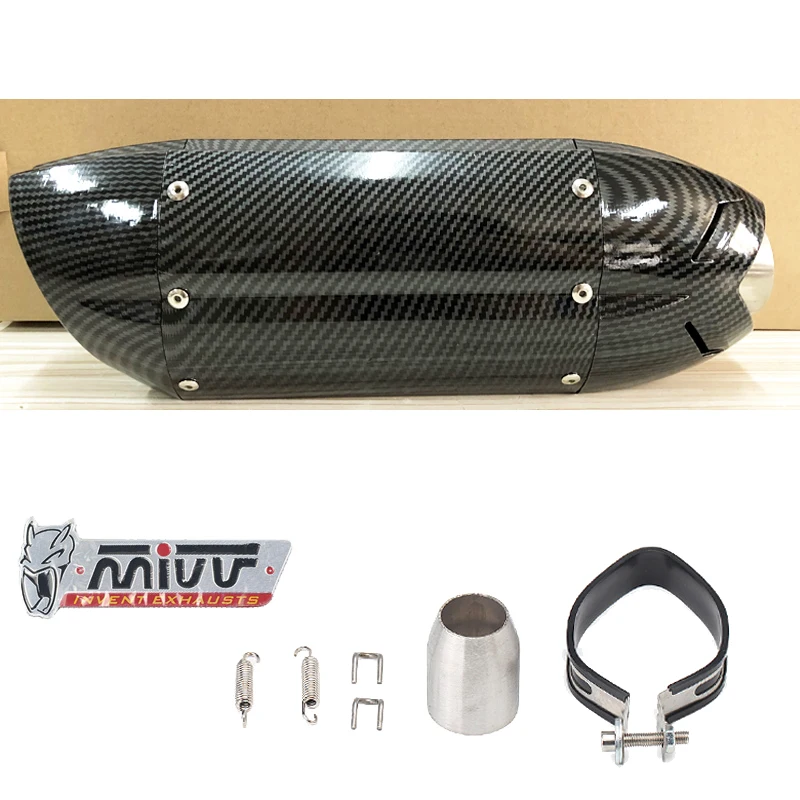 Для Akrapovic выхлопной мотоцикл MIVV копия углеродного глушителя Escape Moto труба для suzuki ltz 400 gs 500 piaggio zip ATV GY6 скутер