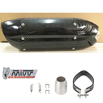 

For Ak Exhaust Motorcycle MIVV Copy carbon Muffler Escape Moto Pipe For suzuki ltz 400 gs 500 piaggio zip ATV GY6 Scooter