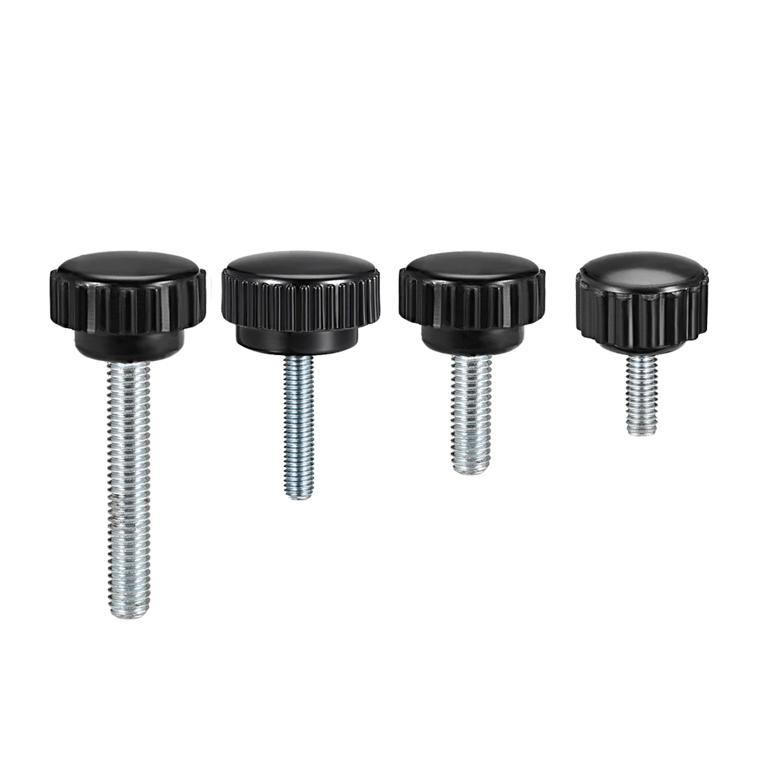 

uxcell 3pcs Knurled Clamping Knobs M4/5/6/8 Male Thread Diameter 10-40mm Thread Length Grip Thumb Screw on Type Round Head