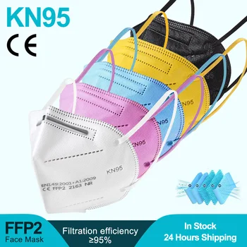 

200Pcs Mascarillas FFP2 KN95 Mouth Mask 5 Layers Anti-droplets KN95 Face Masks Protective Respirator Mask ffp2mask Reusable CE