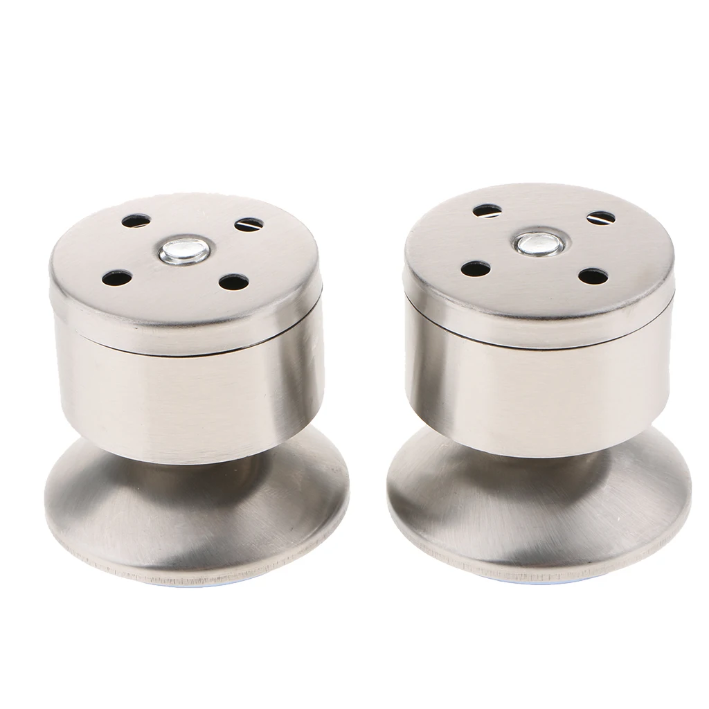 

2pcs Non-skid Stainless Steel Furniture Legs, Cabinets, Tables, Chairs, Sofa Feet ( Rubber Base )