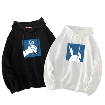 

Red Fashion Hoodie Men Oversized Couple of Men's Hooded Men's Hats Loose Winter Added Nightmare Before Christmas Modern GG50wy