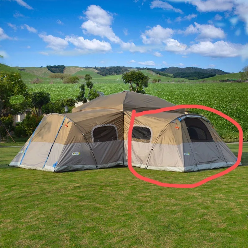 Одна спальня открытый складной гостиная вне счета, горный кемпинг, непромокаемый зонт, УФ-защита палатки - Цвет: one extension tent