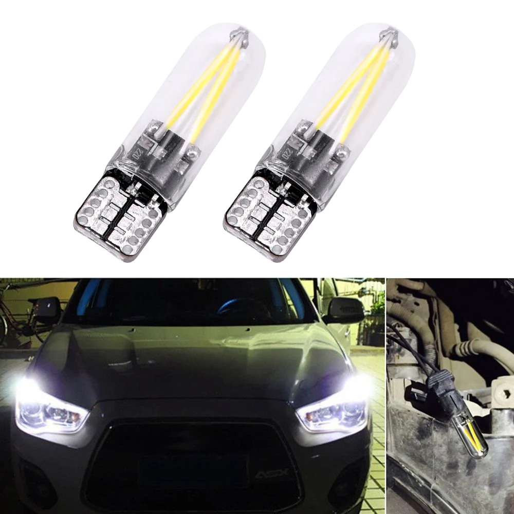 2шт 3W T10 194 168 W5W LED Автомобильные стеклянные номерные знаки белый DC12V-24V 6500K