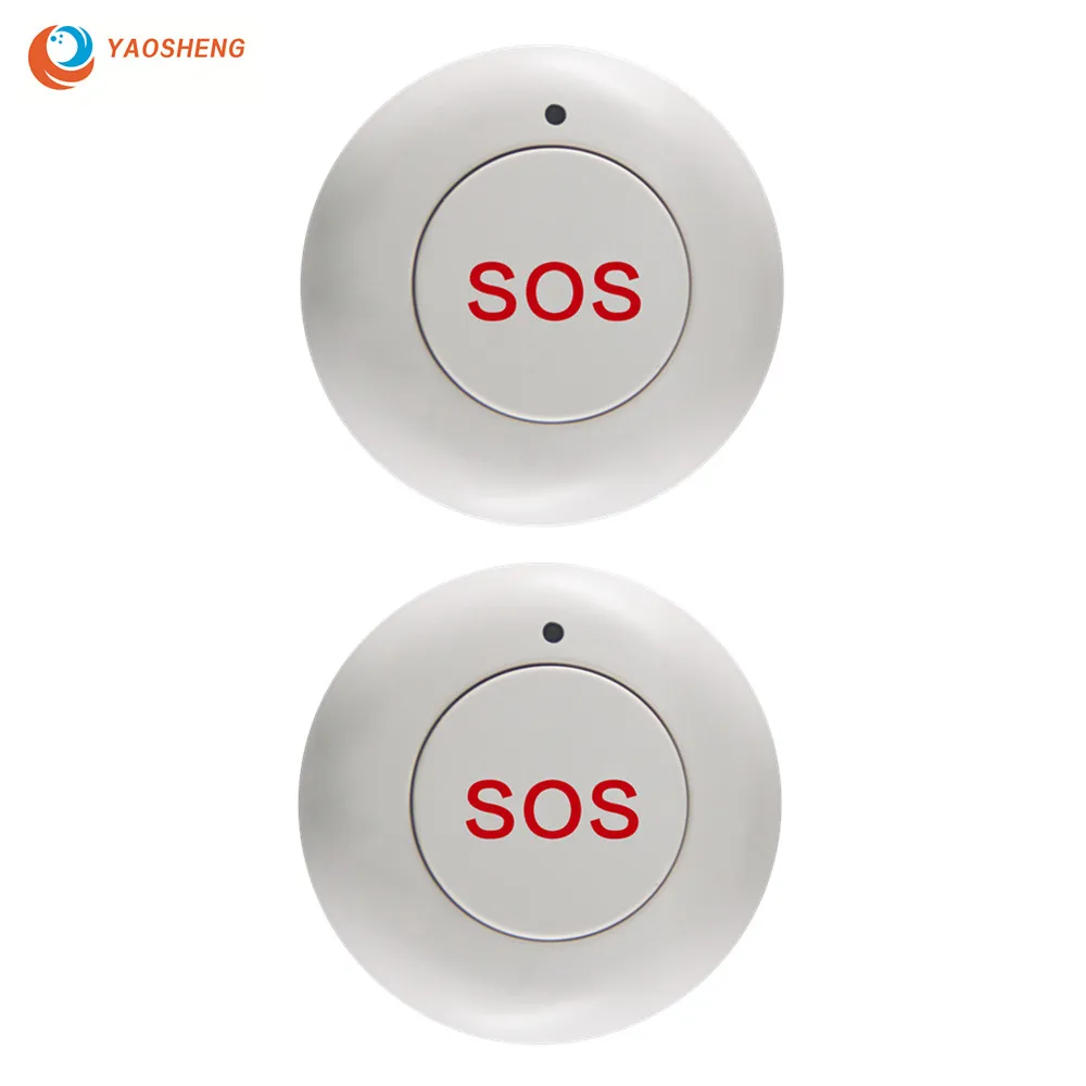 Домашняя охранная сигнализация Системы Смарт Беспроводной SOS Аварийная кнопка для чрезвычайной ситуации для Солнечная приведенная в действие на открытом воздухе сирена - Цвет: 2pcs