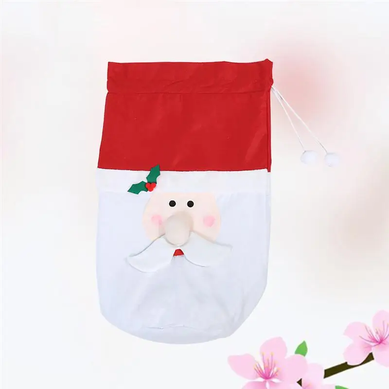 1 шт. Рождественская Конфета мешок нетканый Drawstring плюшевый чехол для праздника сбора
