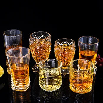 

Set of 2 irregular style fashion party club whiskey wine glass cups 0903-01