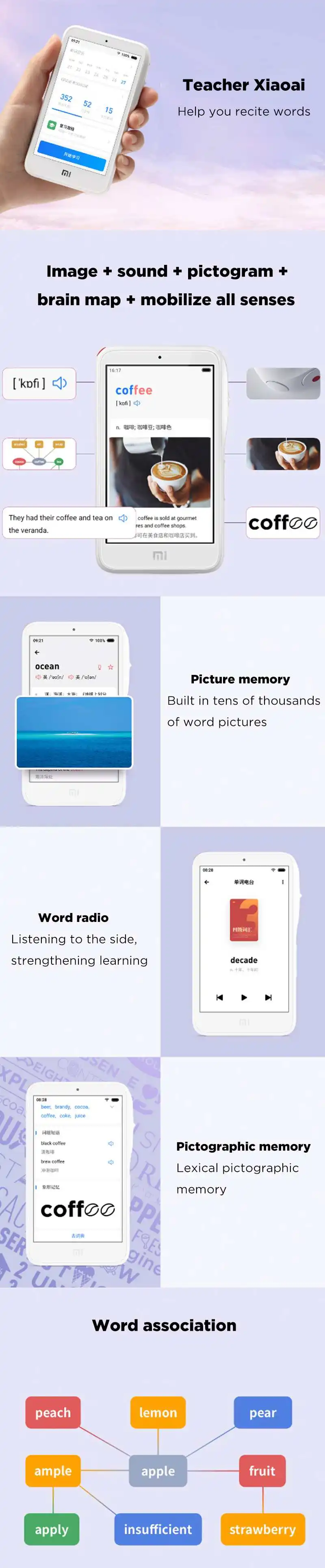 Xiaomi AI переводчик 4 дюймов сенсорный экран с USB Перезаряжаемые Многофункциональный ретранслятор Запись Ручка Путешествия исследование перевода двигателя