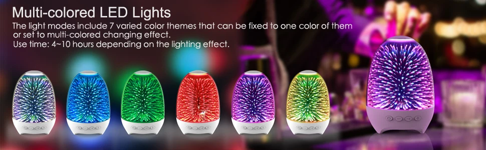 Fogos de Artifício Controle de Toque Lâmpada de Mesa Luz da Noite Coloridos Bluetooth-compatível Alto-falante Cabeceira Decorar Luzes Recarregáveis 3d Led 1 Luzes noturnas