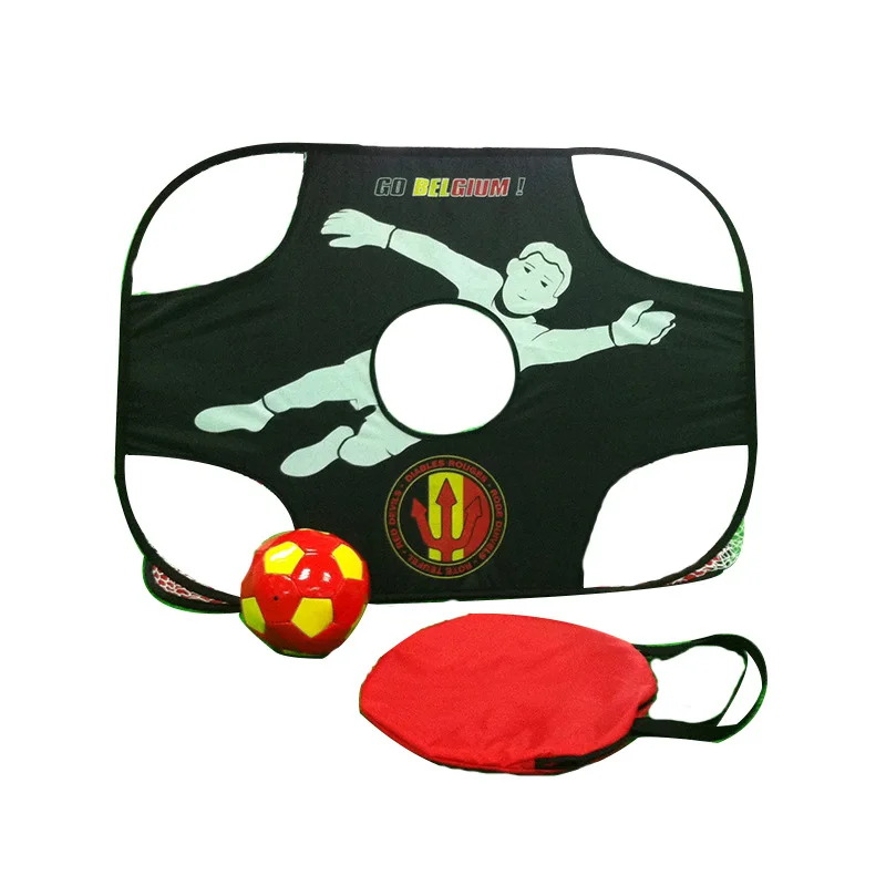 2 Sides Use Folding Children Football Goal Door Set Humanoid printing Football Gate Outdoor Sports Toys Kids Soccer Door Set - Цвет: A