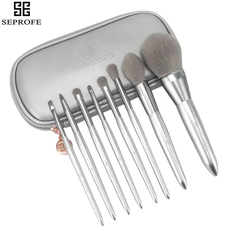 

8 pcs Multifunction Makeup Brushes Set EyeShadow Foundation Face Blending Make Up Brush Kit Cosmetics Beauty Tools+Leather bag