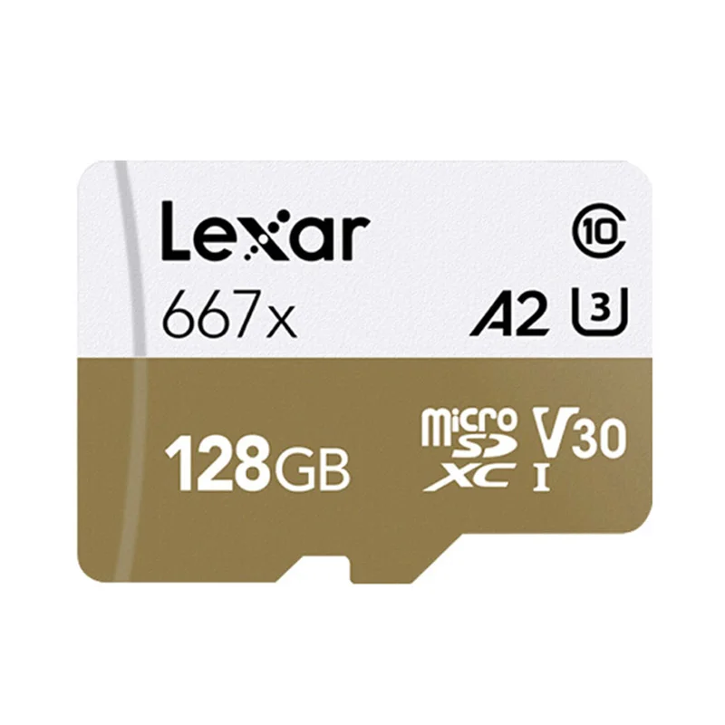 Lexar микро SD карты 667x слот для карт памяти 64 ГБ 128 256 100 МБ/с. C10 TF карты флэш накопитель usb для смартфонов - Емкость: 128 ГБ
