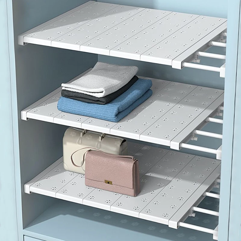 Adjustable Wardrobe Storage Shelves Clothing Closet Shelf Wall Mounted Rack for Bathroom Kitchen Cabinet Home Organizer | Дом и сад