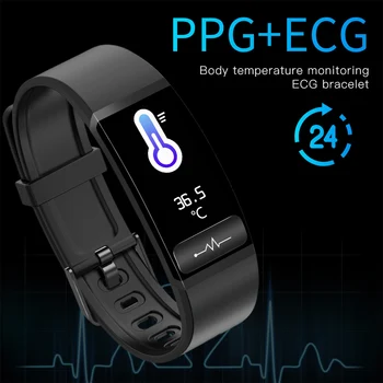 

Smart Bracelet Body Temperature Phone Message Reminder Step Count Keep Fit Bracelet JHP-Best