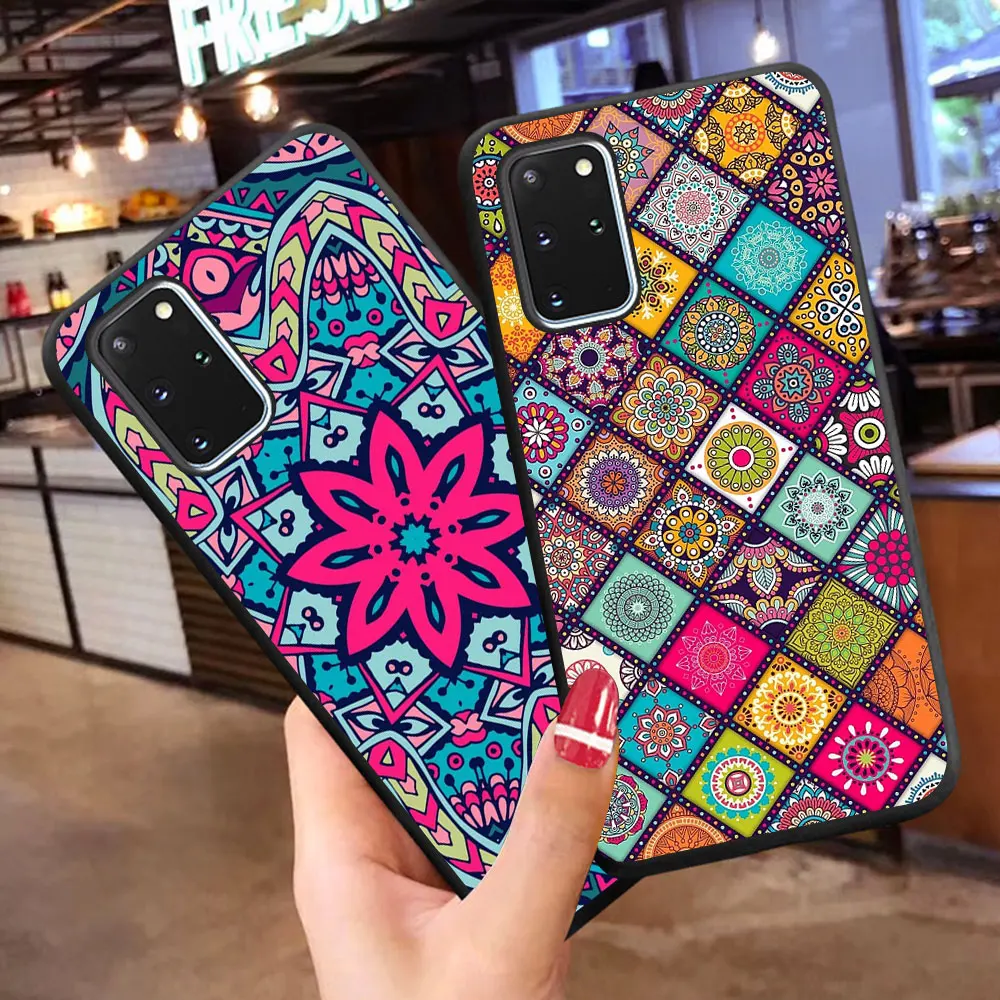 Весенний винтажный цветочный Рисунок Мандала милый чехол для телефона SamSung A51 A71