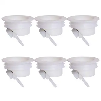 

6Pcs Drain Core Shower Floor Strainer Drain Cover Bathroom Hair Catcher Stopper For Home Hotel Black