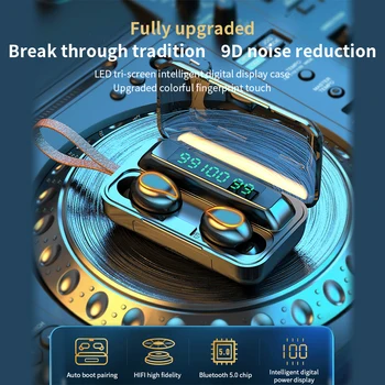 

New Wireless Bluetooth 5.0 Headset Earphones Handsfree Earphone Audio Earbuds Sports Headphones Noise Canceling Headphone