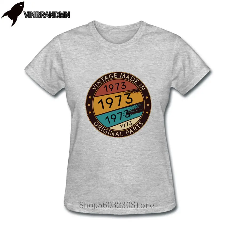 2020 футболки для новорожденных в ретро стиле 1973 женские винтажные сделанные году
