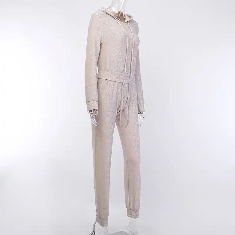 pink and grey sweatsuit