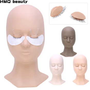 

Silicone Mannequin Head Grafting Eyelash Simulator 3 Colors With Soft Replacement Eyelids Training head for lashes extension