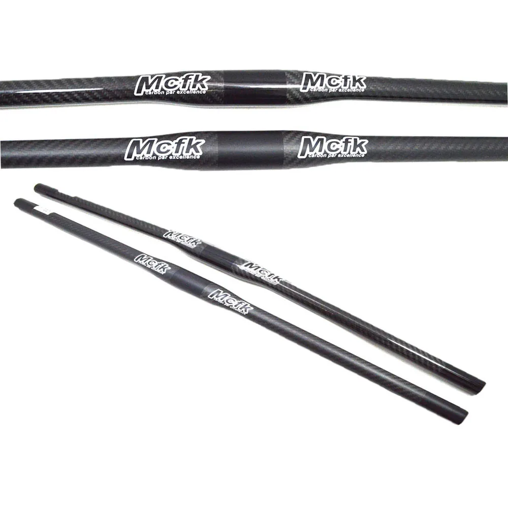 MCFK Mountain Bike 3K Full Carbon Fiber Handlebar, Bicycle Flat Bars, MTB Cycling Parts, Matte Glossy, 31.8mm, 600mm, 740mm