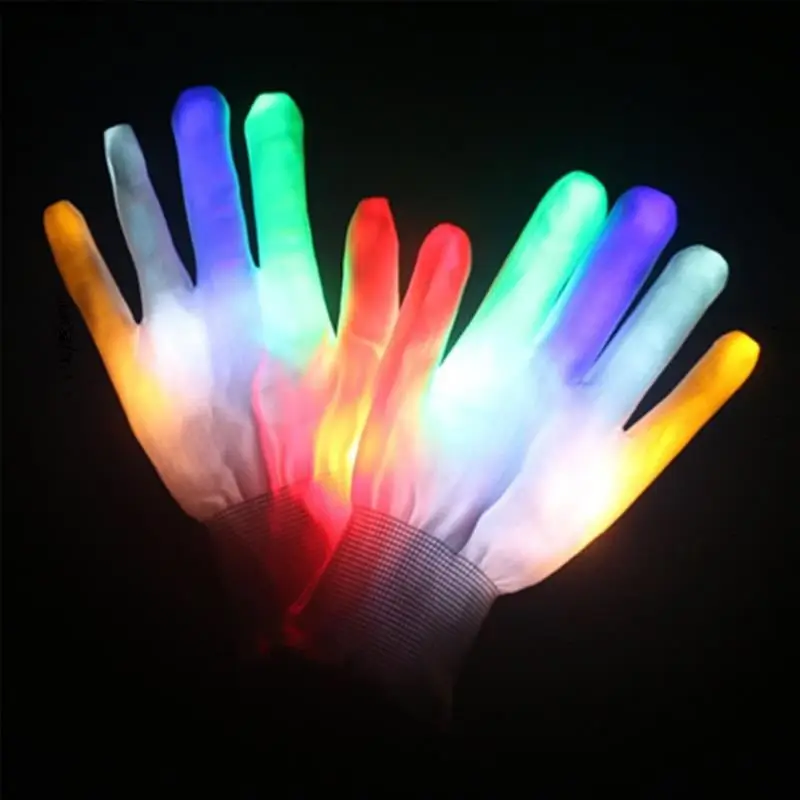 

Halloween LED Light Funny Gloves Finger Lighting Electric Skeleton Halloween Party Cosplay Party Personality