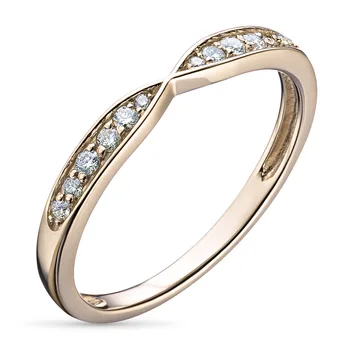 

Red gold ring with diamonds